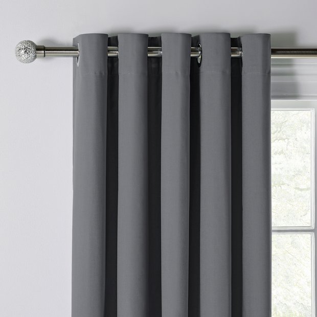 Buy Argos Home Blackout Eyelet Curtains Flint Grey Limited