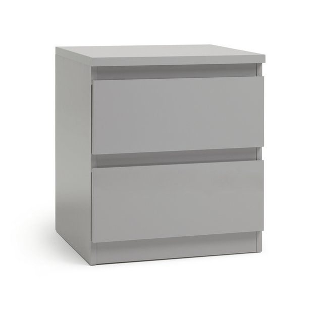 Buy Argos Home Jenson Gloss 2 Bedside Tables Set Grey