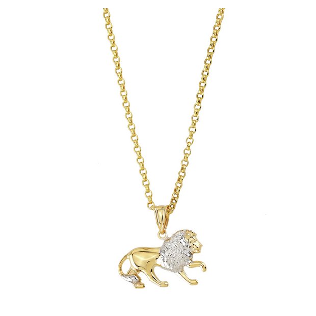 Gold necklace store lion