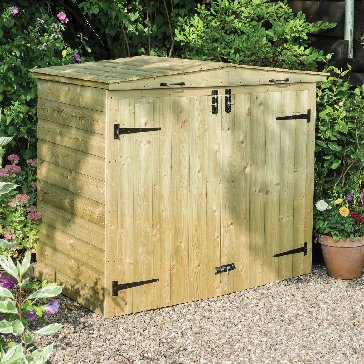 Rowlinson 2 x 240L Apex Double Bin Store