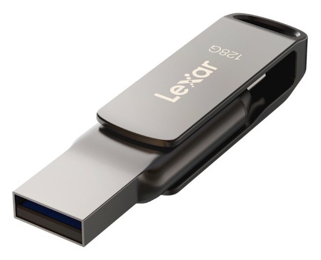 Lexar JumpDrive Dual Drive D400 130MBs USB-C & USB-A Flash Drive - 128GB