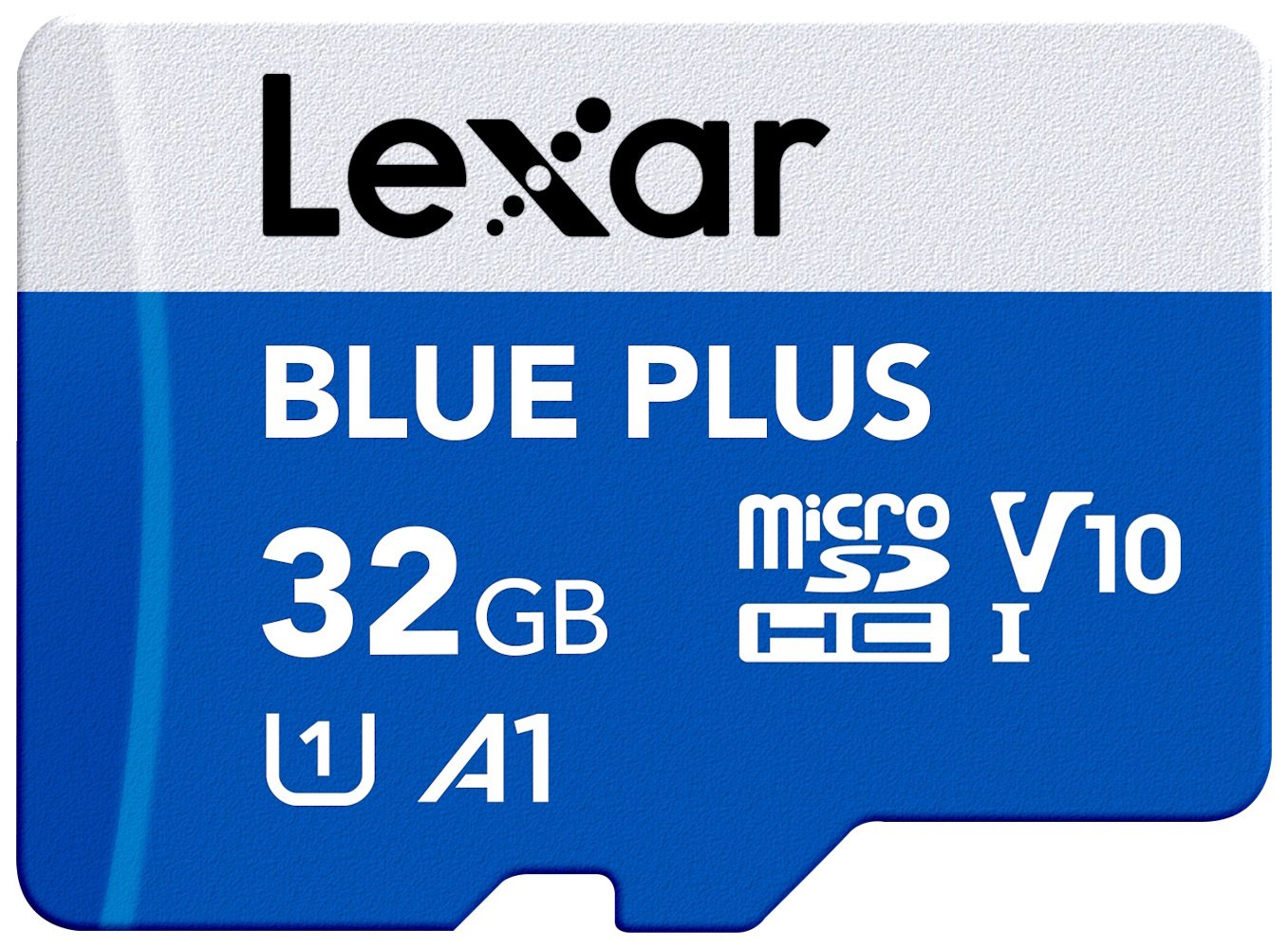 Lexar BLUE PLUS 100MBs microSDHC Memory Card with SD Adaptor - 32GB