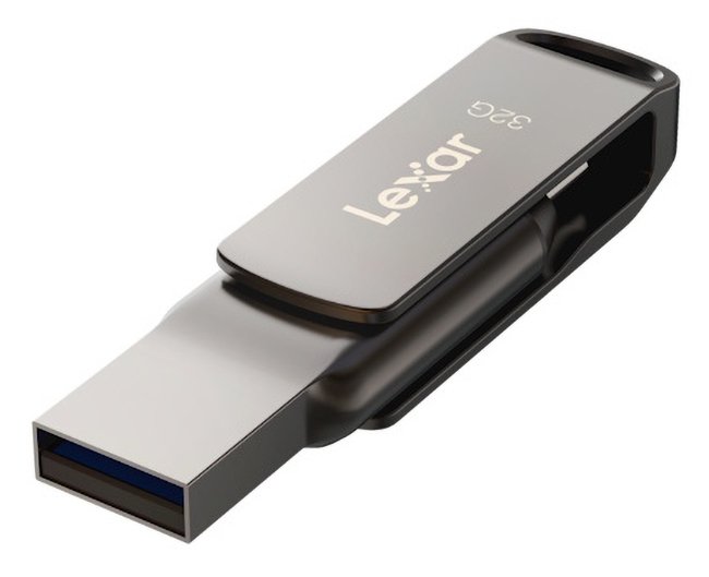 Lexar JumpDrive Dual Drive D400 100MBs USB-C & USB-A Flash Drive - 32GB
