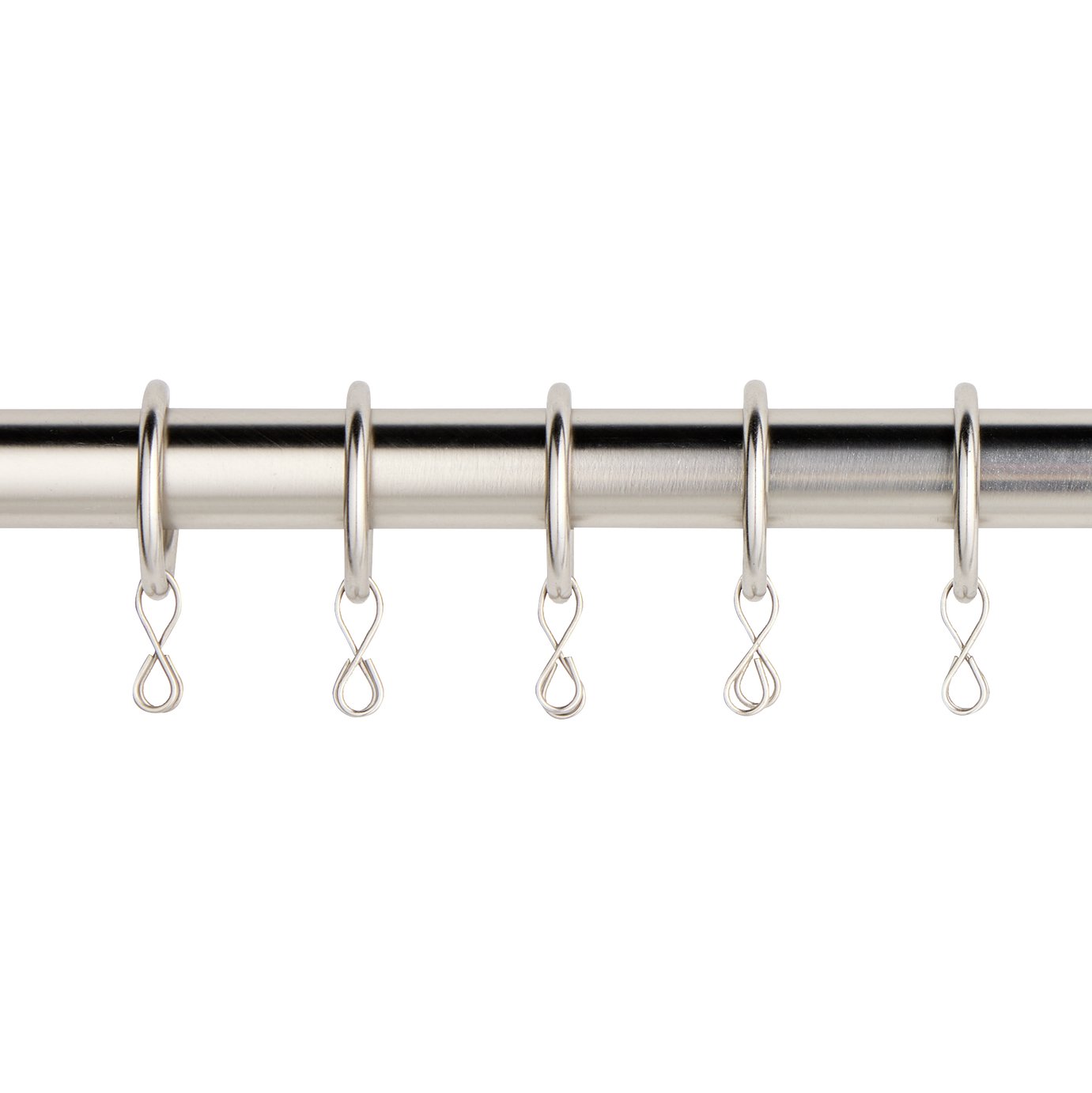 Argos Home 20 Metal Curtain Rings - Stainless Steel