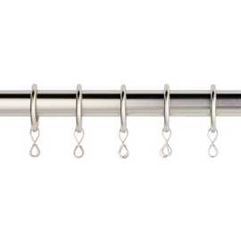 Argos Home 20 Metal Curtain Rings - Stainless Steel