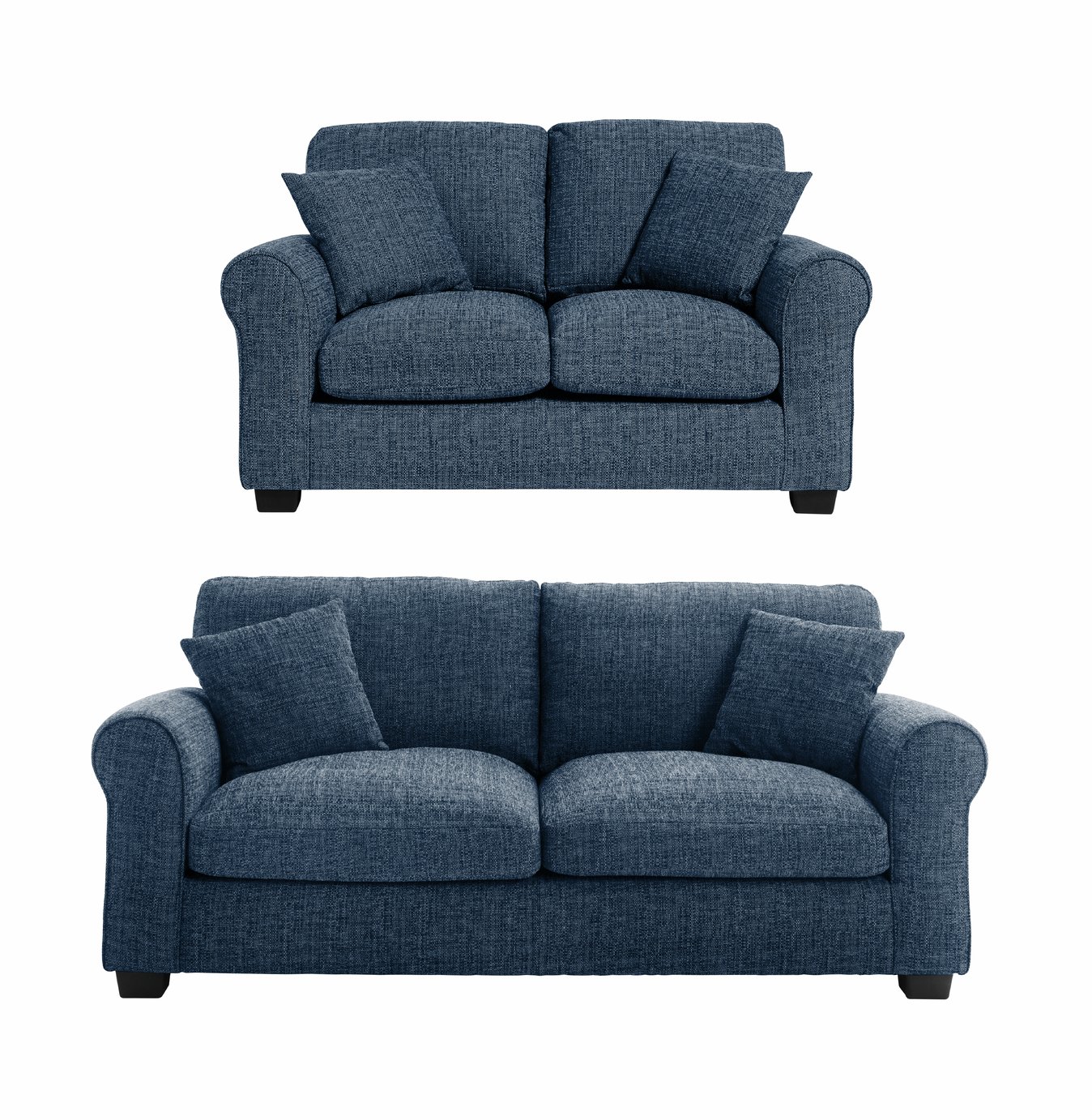Argos Home Lisbon Fabric 2 Seater & 3 Seater Sofa - Blue