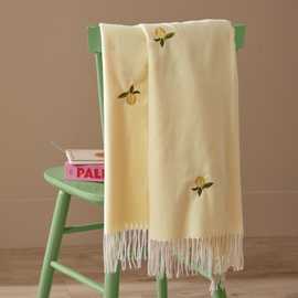 Furn Fruits Zesty Lemon Tassel Throw - Yellow - 130x180cm