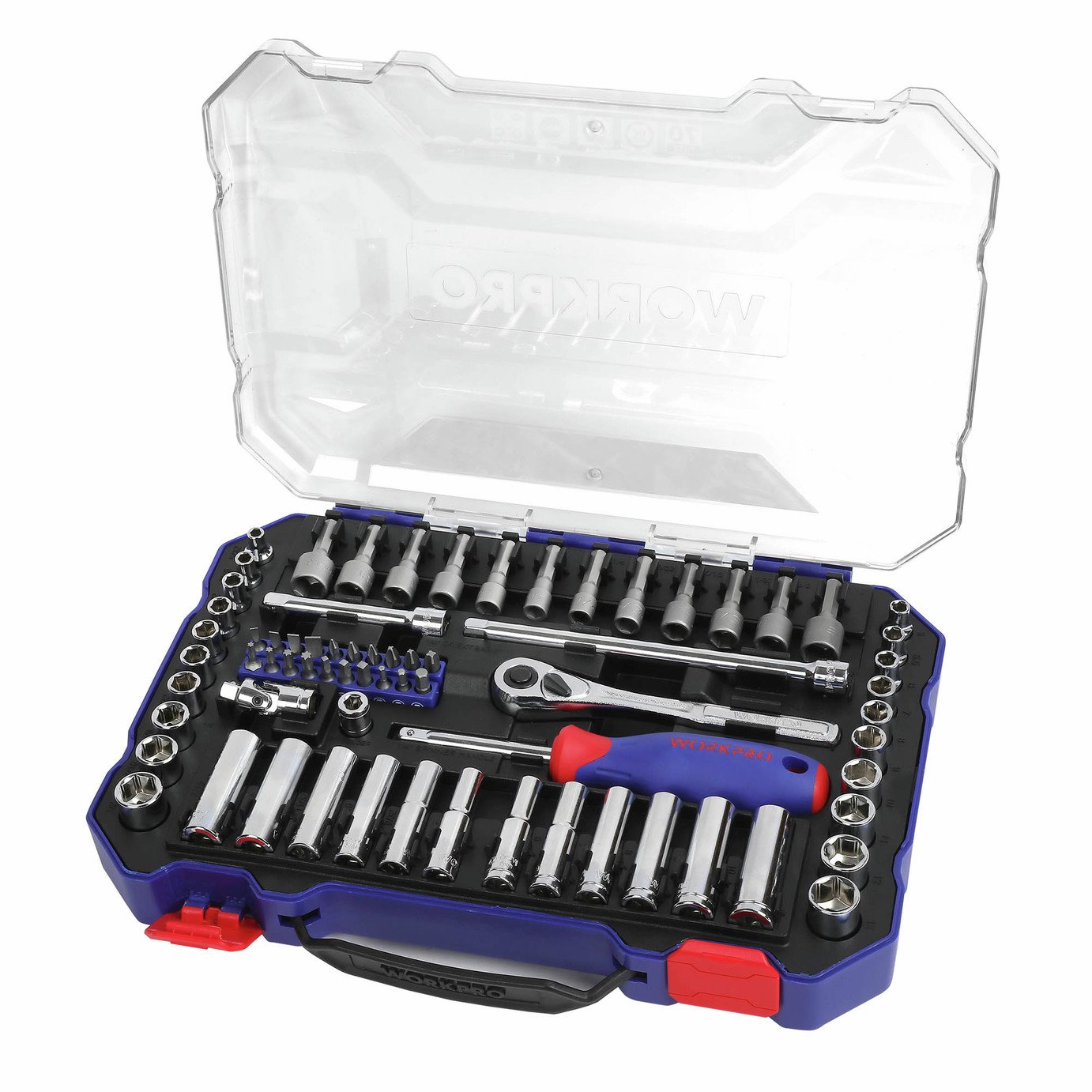 WORKPRO 70 Piece 1/4 Socket Set