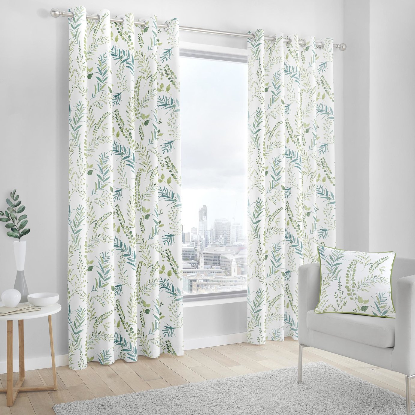 Fusion Fernworthy Fern Eyelet Curtains