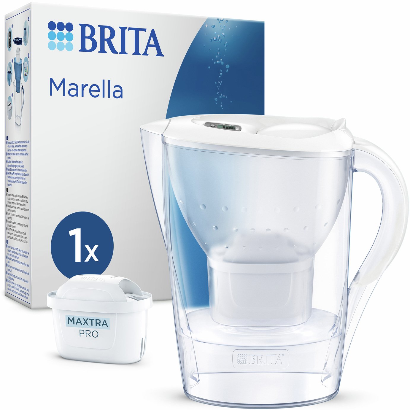 BRITA Marella Water Filter Jug - White - 2.4L 
