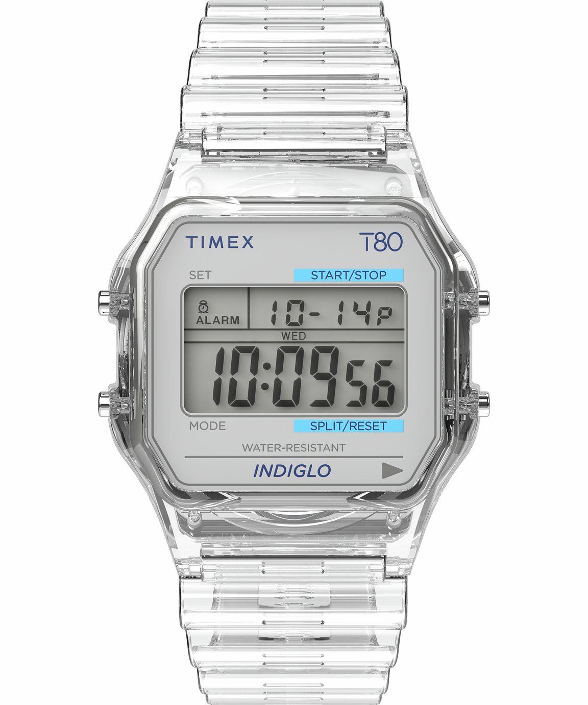 Timex T80 Translucent Strap Digital Dial Watch