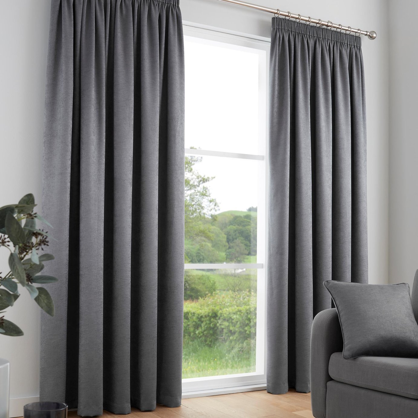 Fusion Galaxy Thermal Pencil Pleat Curtains