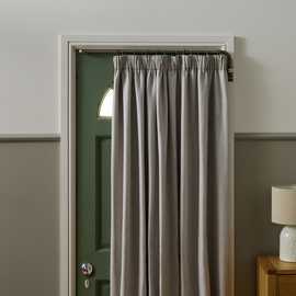 Argos Home Extendable Metal Matte Brass Door Curtain Pole - 62-100cm