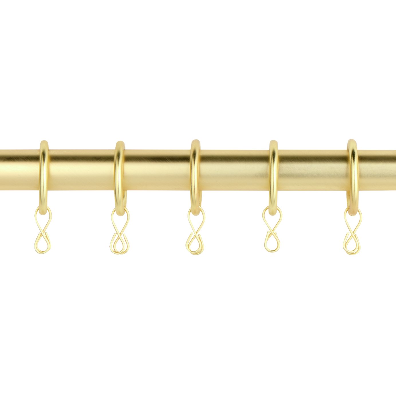 Argos Home 20 Metal Curtain Rings - Polished Gold