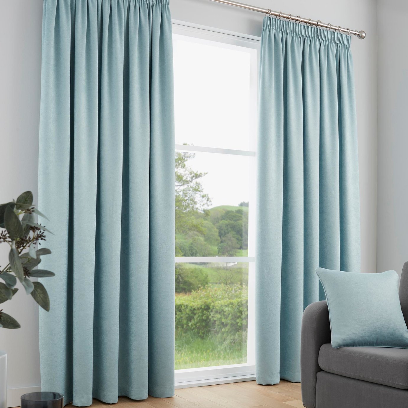 Fusion Galaxy Thermal Pencil Pleat Curtains