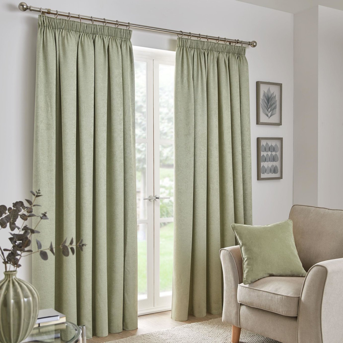 Fusion Galaxy Thermal Pencil Pleat Curtains