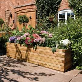 Rowlinson Patio 180cm Trough Wooden Planter