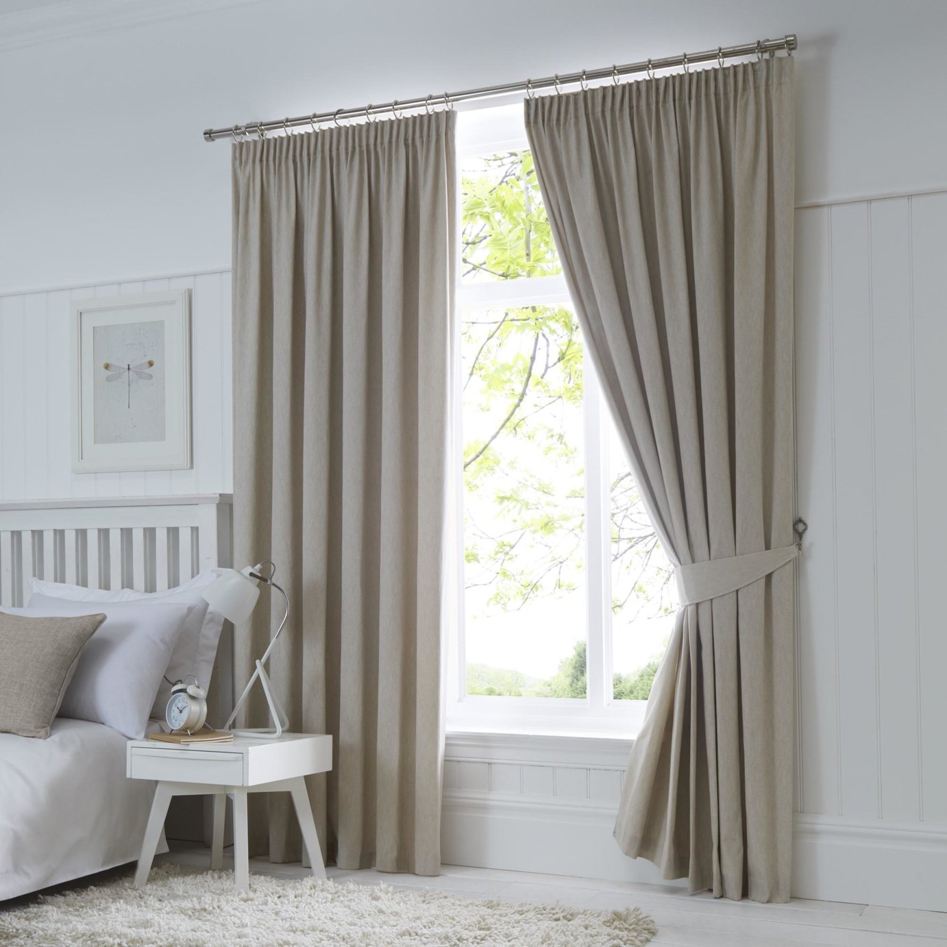 Fusion Dijon Blackout Pencil Pleat Curtains