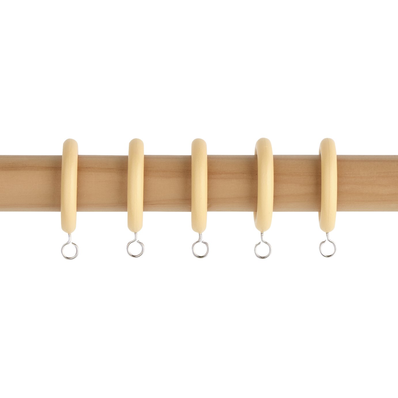 Argos Home 20 Pack Curtain Ring - Oak