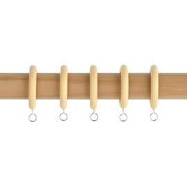 Argos Home 20 Pack Curtain Ring - Oak