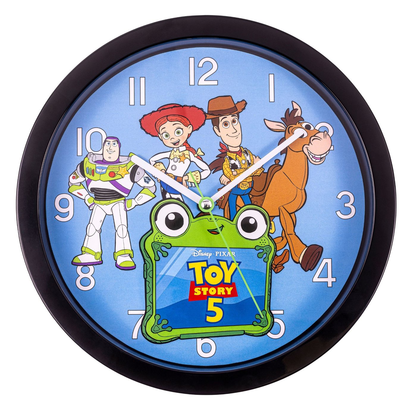 Disney Toy Story 5 Kids Wall Clock - Black & Blue