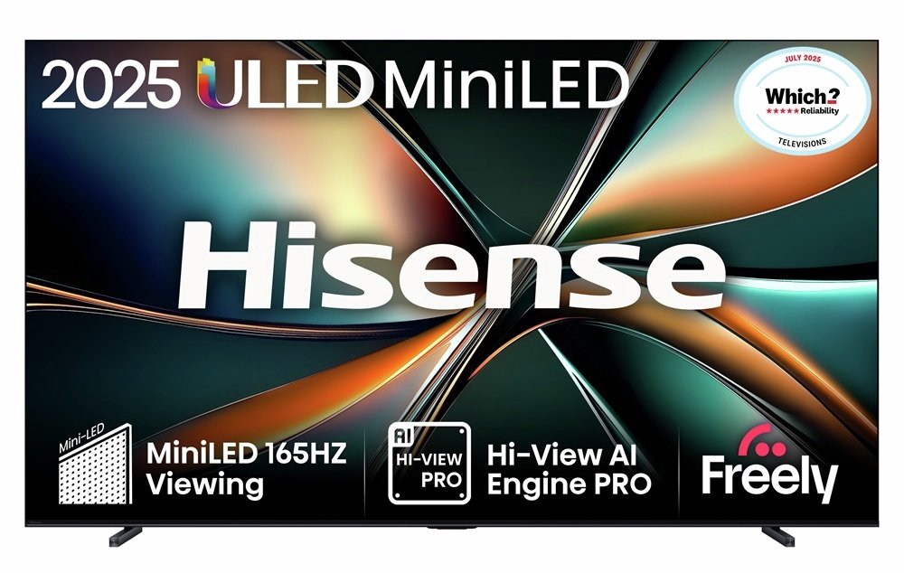 Hisense 100 Inch 100U7QTUK Smart 4K UHD HDR MiniLED Freeview TV