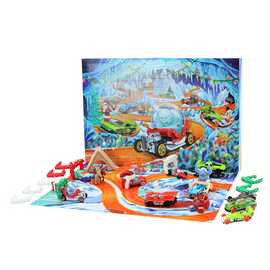Hot Wheels 2026 Advent Calendar, 10 Toy Vehicles in 1:64 Scale