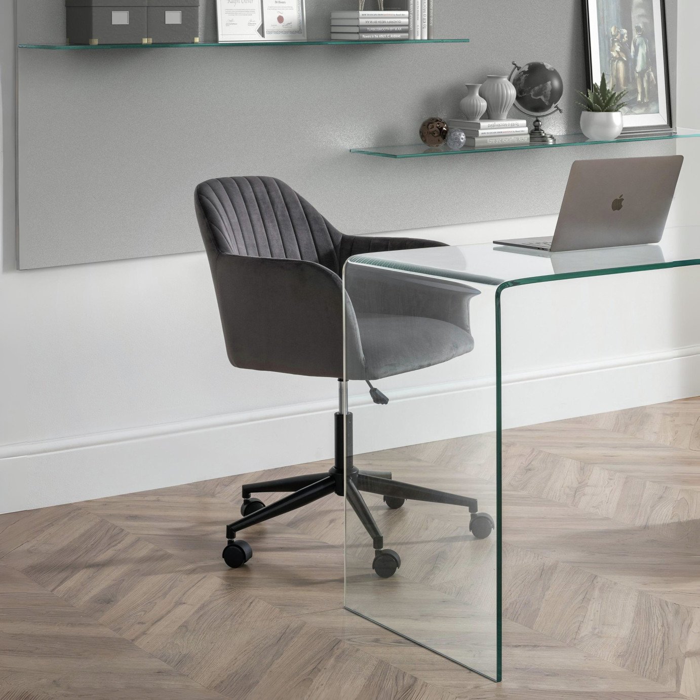 Julian Bowen Kahlo Fabric Office Chair - Black And Grey