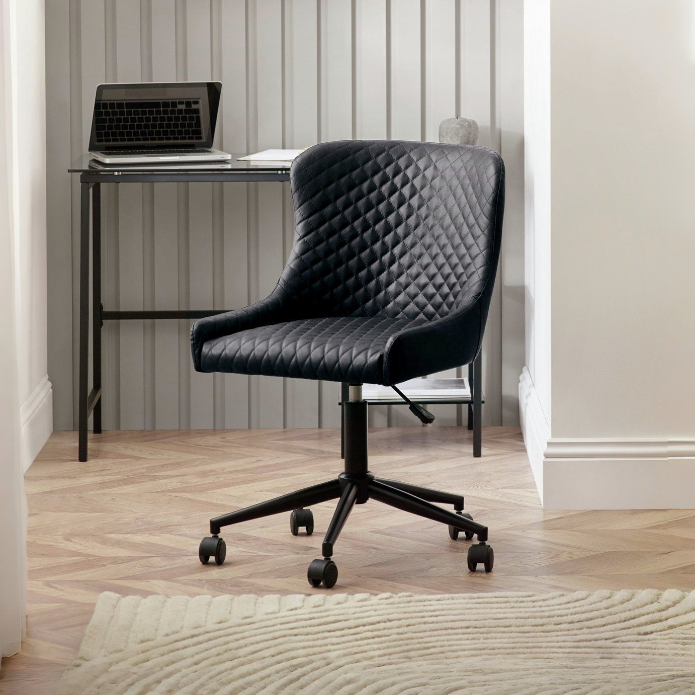 Julian Bowen Luxe Faux Leather Office Chair - Black