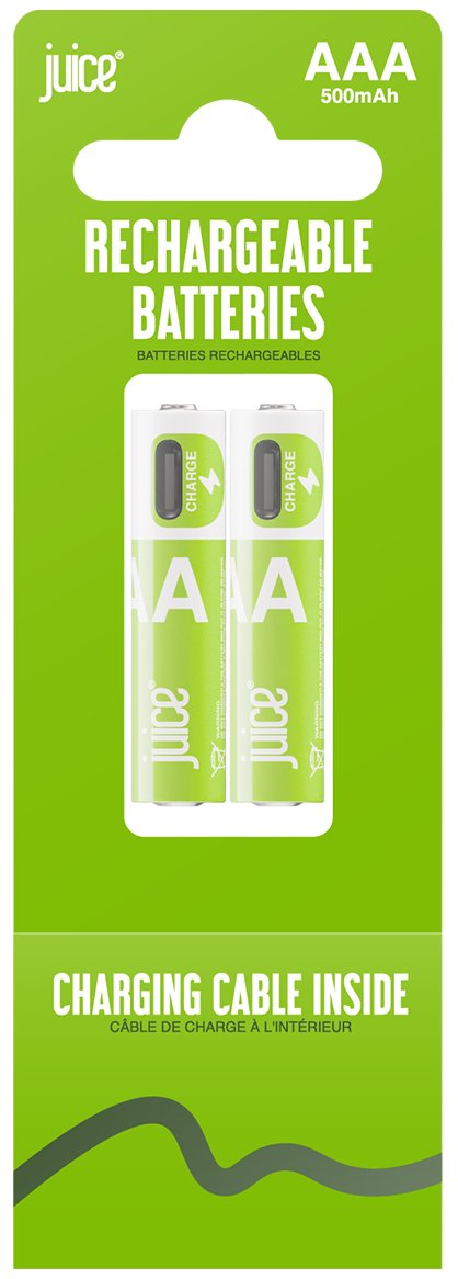 Juice Rechargeable AAA Batteries - Pack of 2