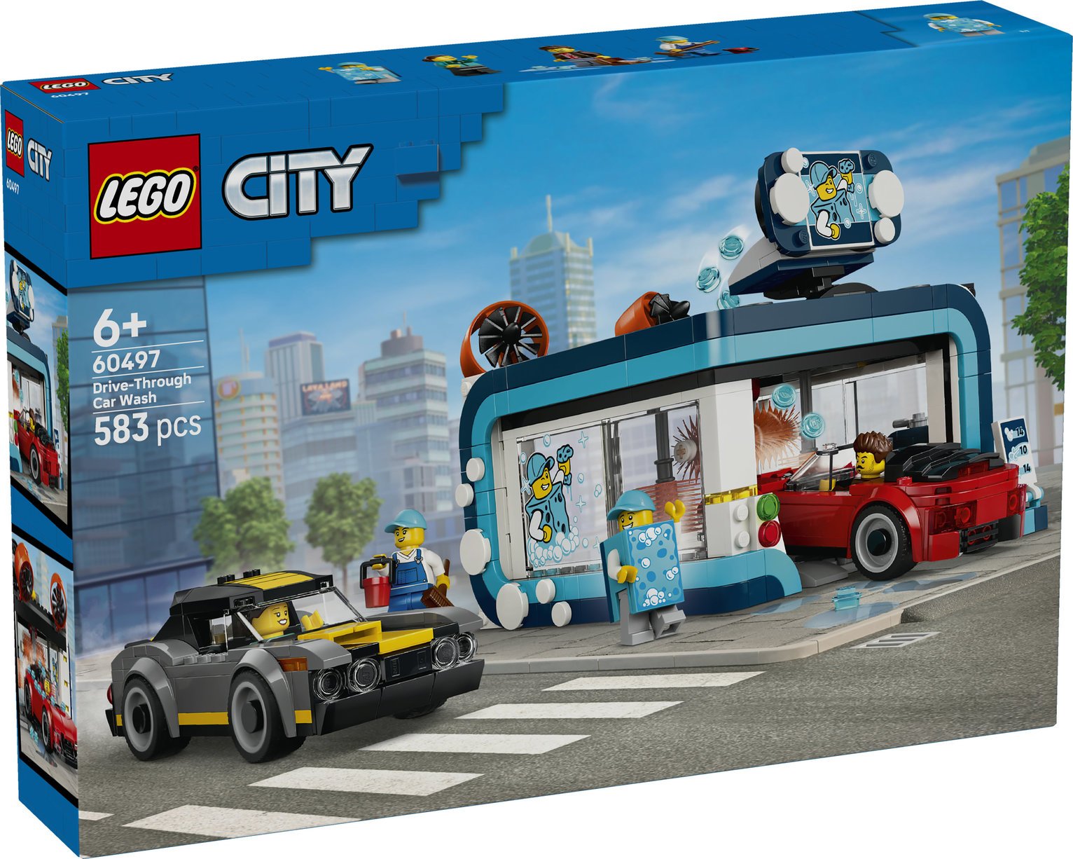 LEGO City Drive-Through Car Wash - Building Kit with 2 Toy Cars 60497 PREORDER