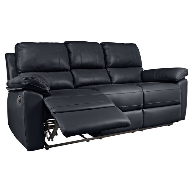 Buy Argos Home Toby Faux Leather 3 Seater Recliner Sofa Black Sofas Argos