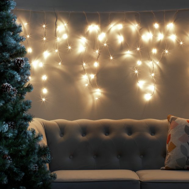 Buy Argos Home 160 Warm White Icicle String Lights 8m Outdoor Christmas Decorations Argos