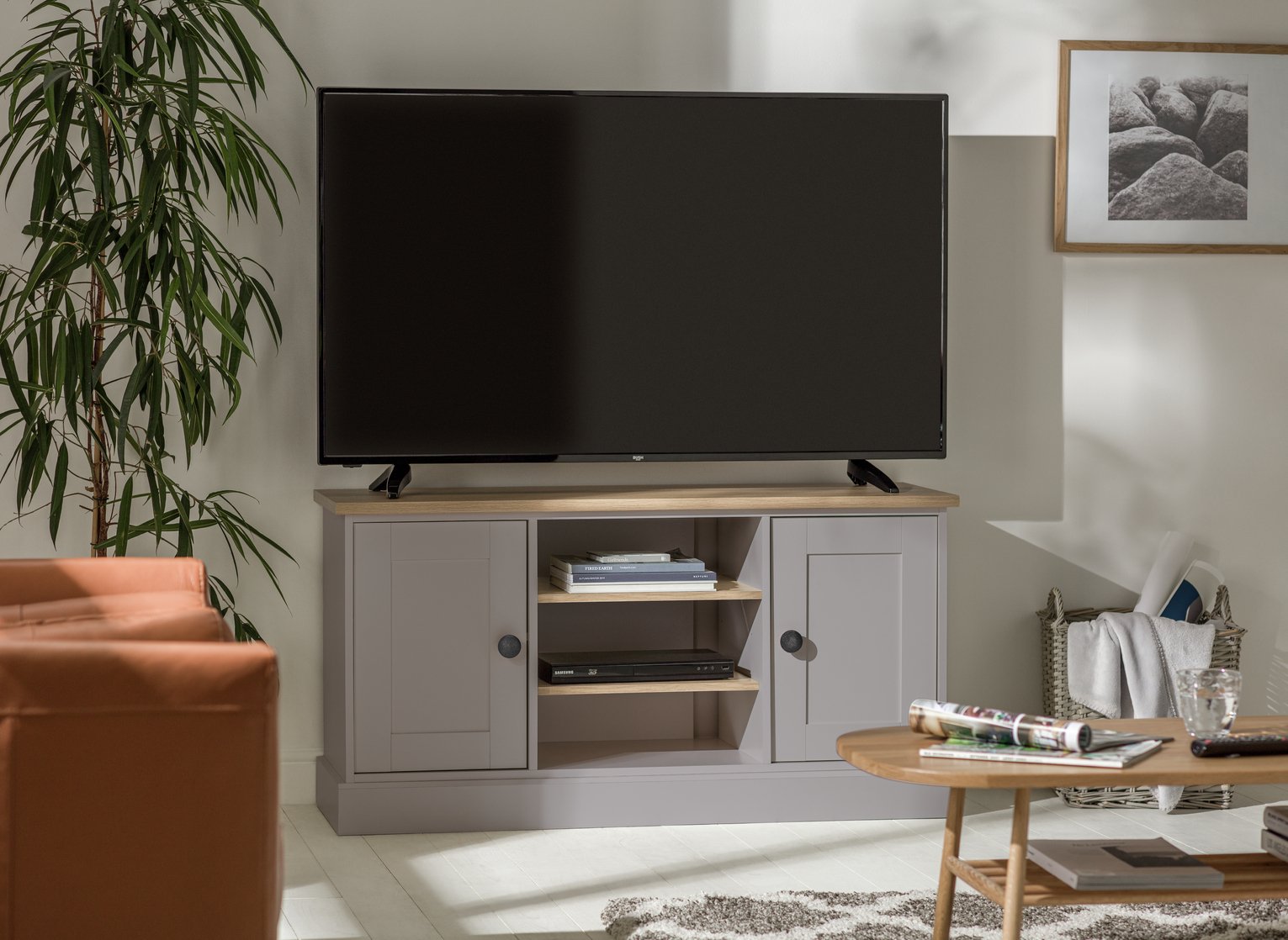 Argos Home Winchester 2 Door TV Unit - Grey