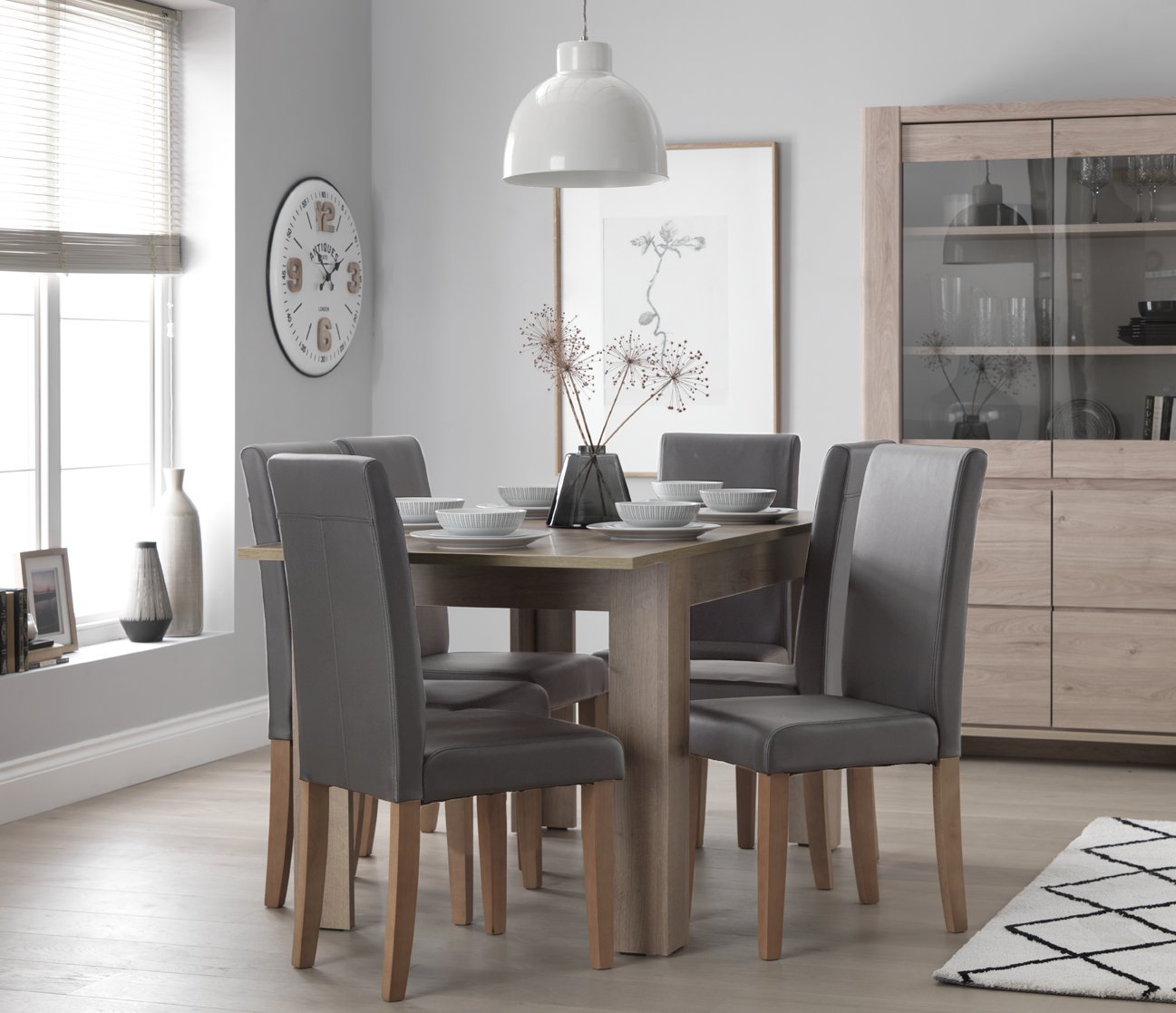Argos Home Miami Extending Rectangular Dining Table & Chairs