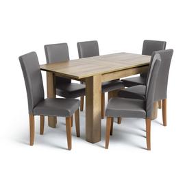 Argos Home Miami Oak Effect Extending Table & 6 Chairs