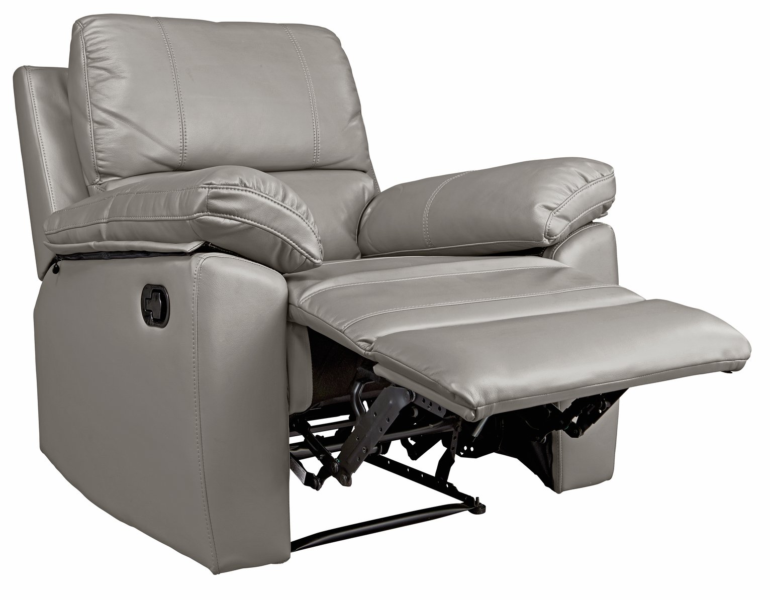 Argos Home Toby Faux Leather Manual Recliner Chair - Grey