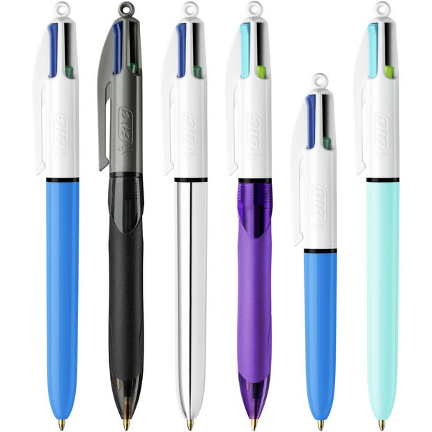 Bic 4 Colors Shine Metal, BALLPOINT PEN, 4 COLORS Classic Metallic Body