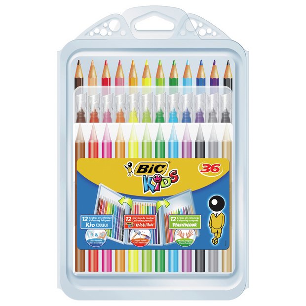 Bic Plastidecor Wax Pens Plastidecor Box 12 Units Multicolor