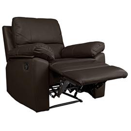 Argos Home Toby Faux Leather Manual Recline Chair -Chocolate