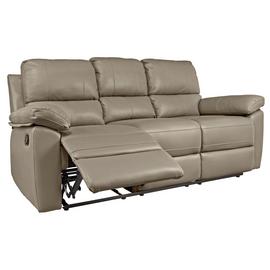 Argos Home Toby 3 Seater Faux Leather Recliner Sofa - Grey