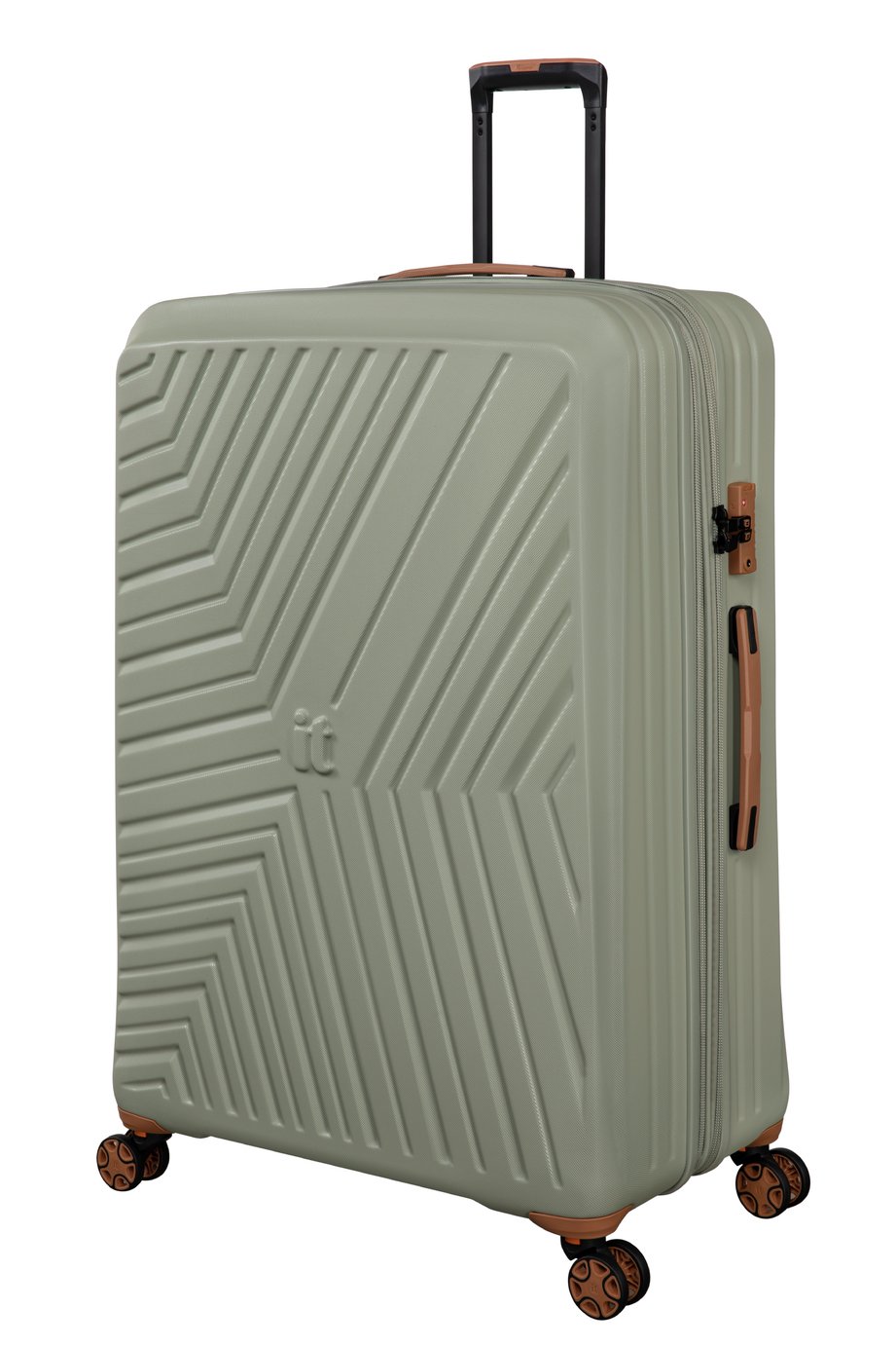IT Luggage Convertible Expandable 8 Wheel Hard XXL Suitcase - Stone