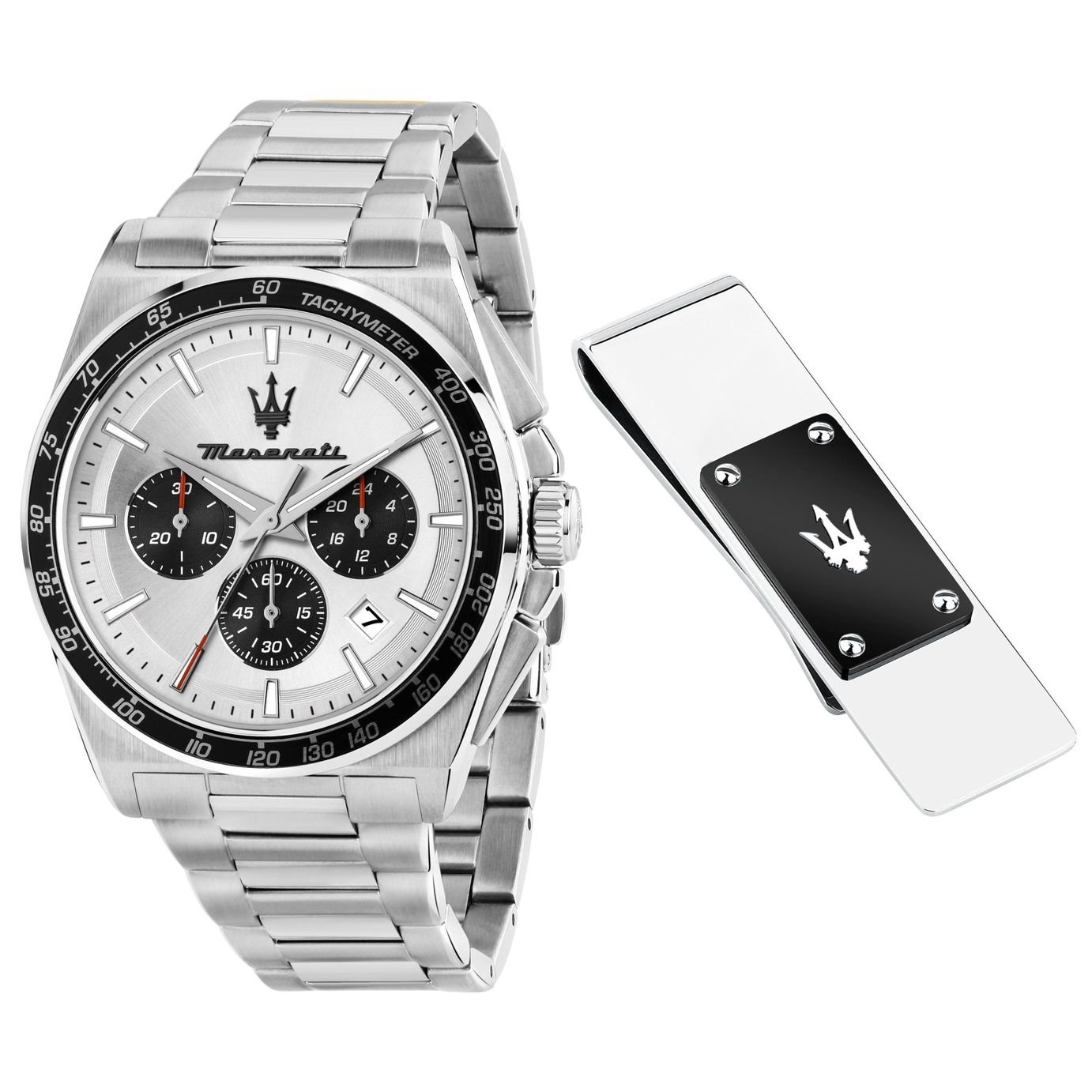 Maserati Velocita Men's Silver Dial Stainless Steel Bracelet Watch