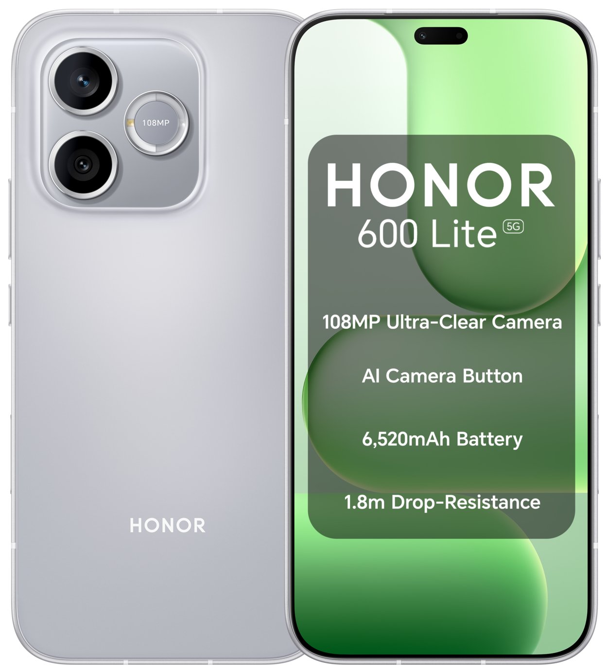 SIM Free HONOR 600 Lite 5G 256GB AI Mobile Phone - Velvet Grey