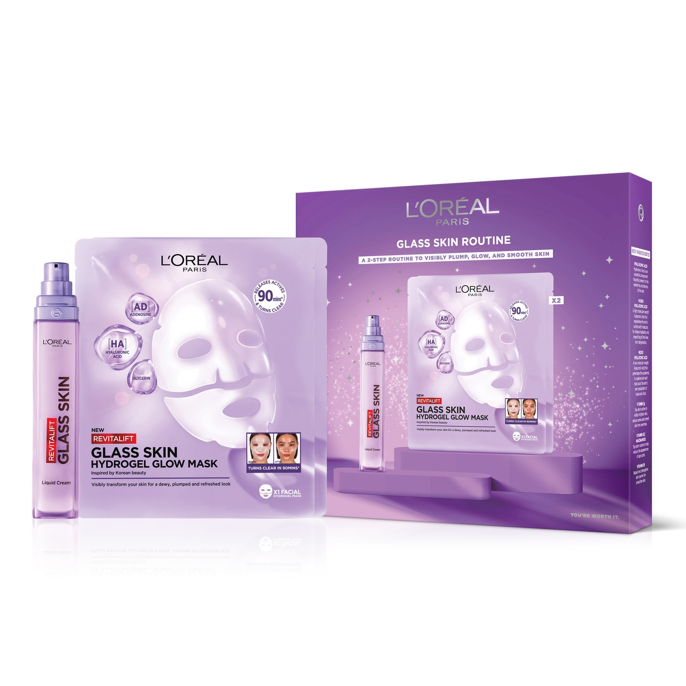 L'Oreal Paris Revitalift Filler Glass Skin Skincare Gift Set