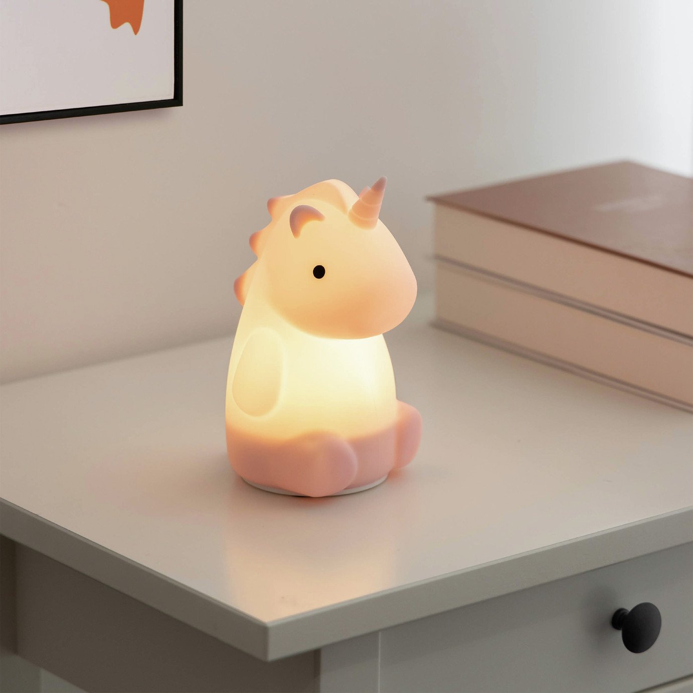 EGLO Castellino Kids LED Unicorn Colour Changing Night Light - Pink