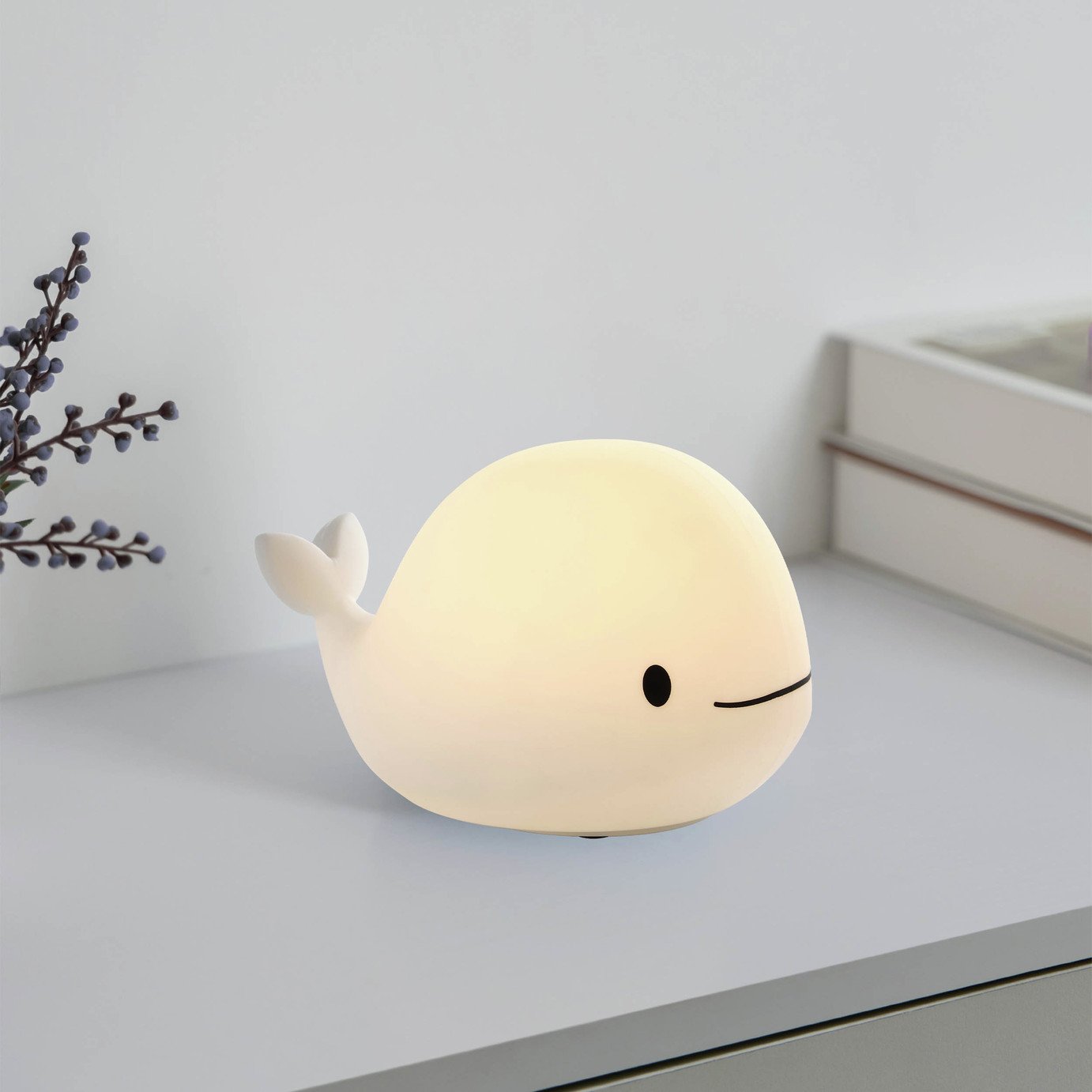 EGLO Castellino Kids LED Whale Colour Changing Night Light - Grey