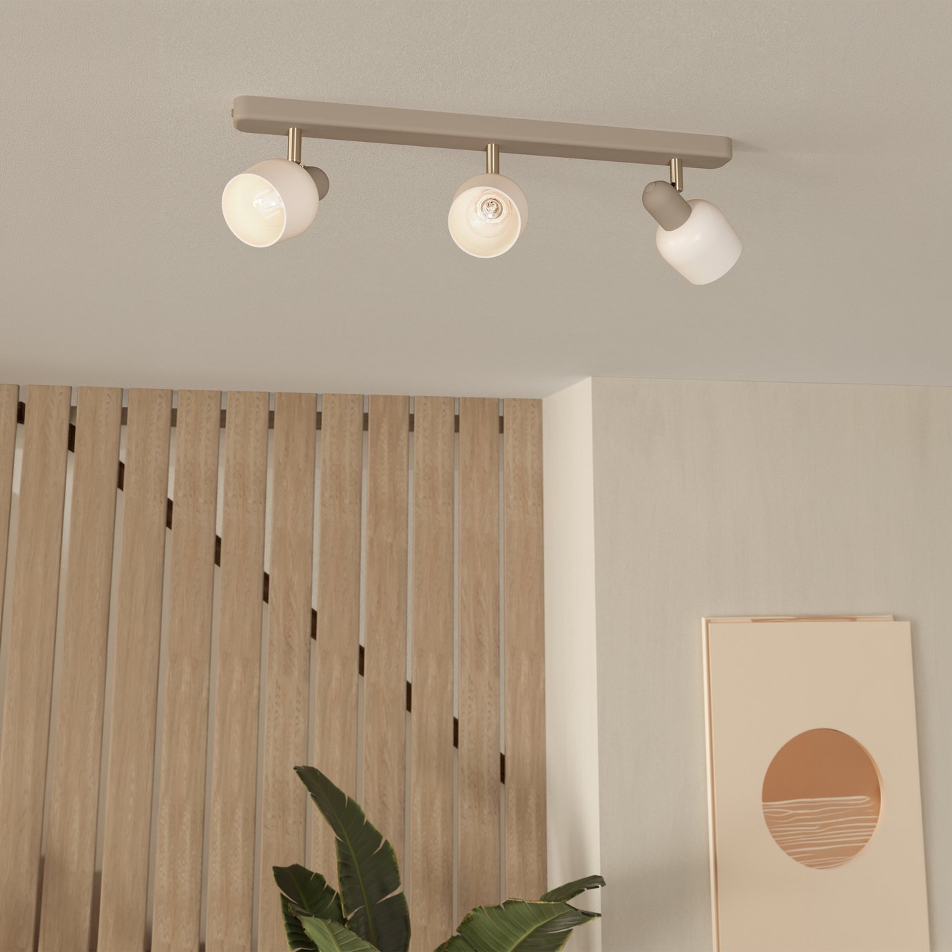 EGLO Corato Steel 3 Light Spotlight - Sand