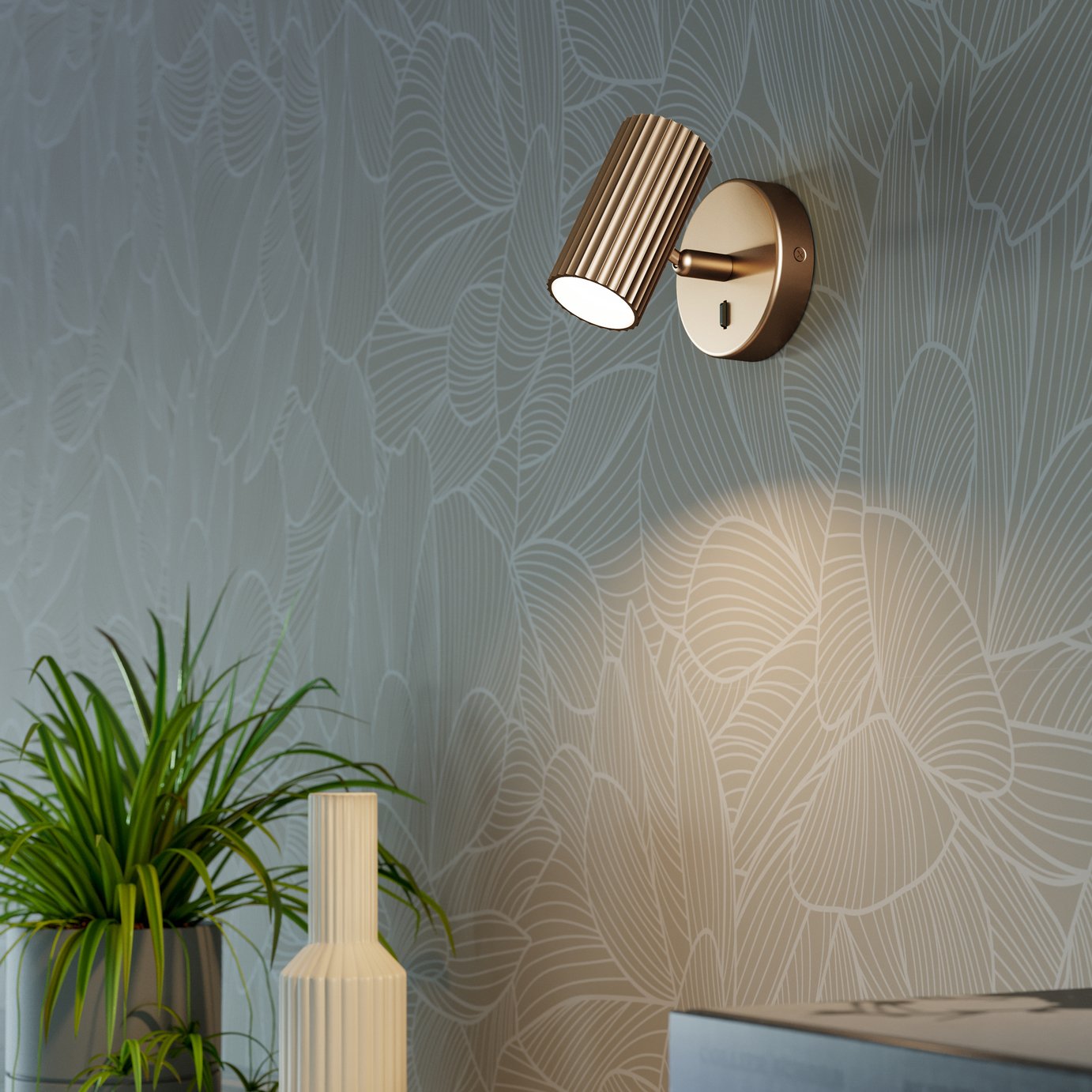 EGLO Portillo Metal Wall Light - Gold