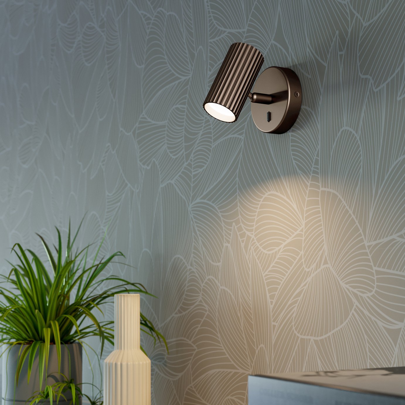EGLO Portillo Metal Wall Light - Bronze